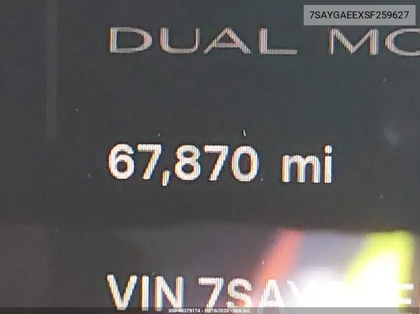 2025 TESLA MODEL Y VIN 7SAYGAEEXSF259627 — фото 15