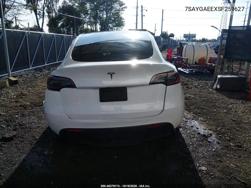 2025 TESLA MODEL Y VIN 7SAYGAEEXSF259627 — фото 16