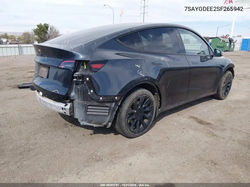 2025 TESLA MODEL Y VIN 7SAYGDEE2SF265942 — фото 4