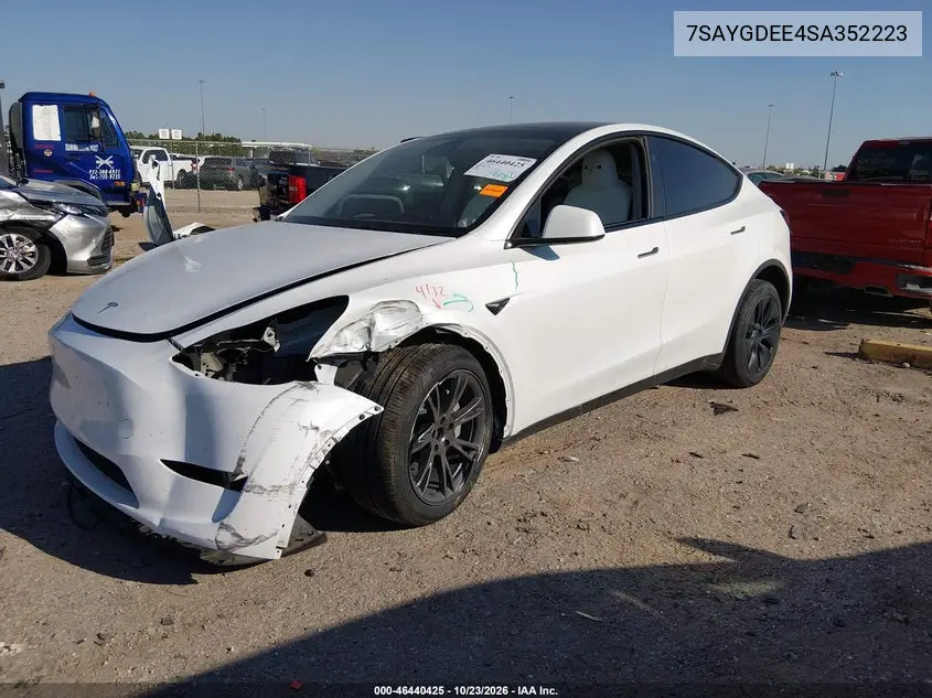 2025 TESLA MODEL Y VIN 7SAYGDEE4SA352223 — фото 2