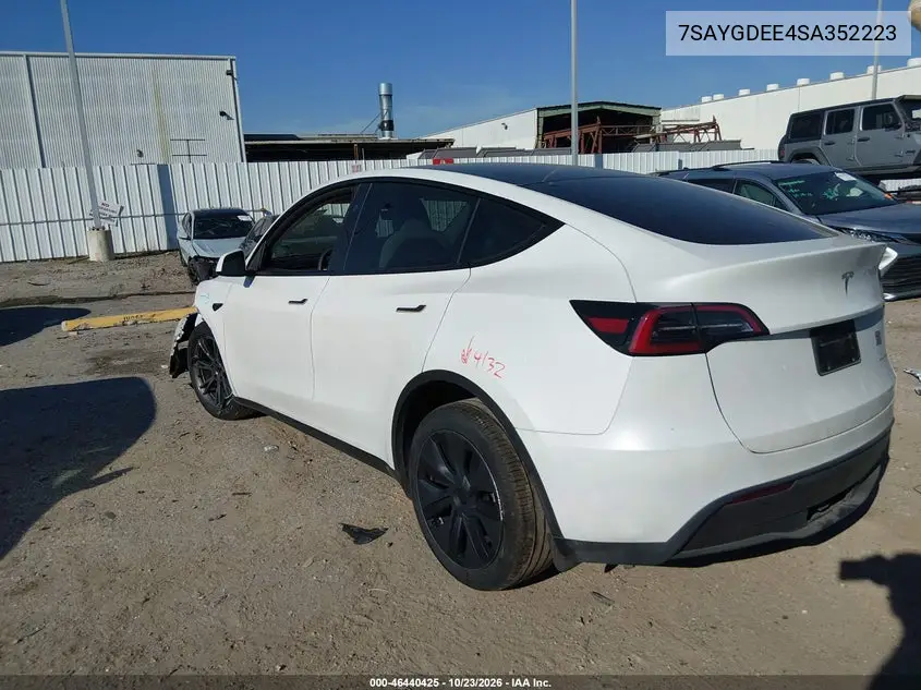2025 TESLA MODEL Y VIN 7SAYGDEE4SA352223 — фото 3