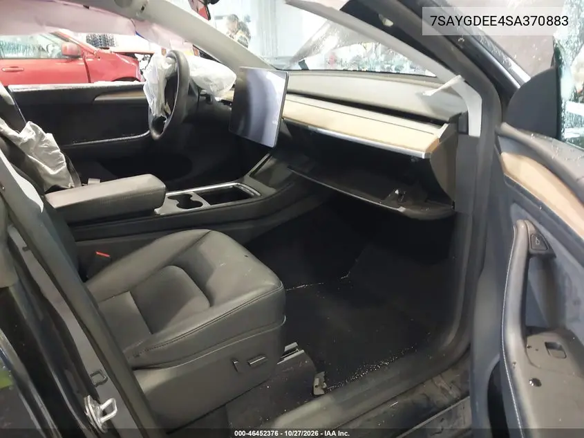 2025 TESLA MODEL Y VIN 7SAYGDEE4SA370883 — фото 5