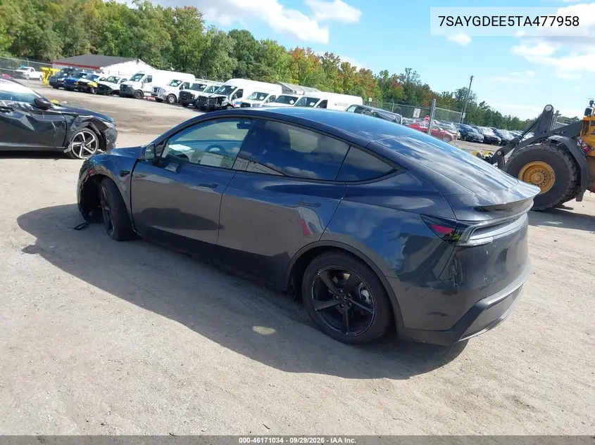 2026 TESLA MODEL Y VIN 7SAYGDEE5TA477958 — фото 3