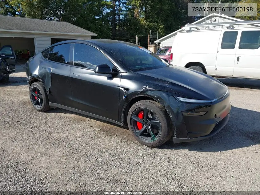 TESLA MODEL Y 2026, VIN 7SAYGDEE6TF600198