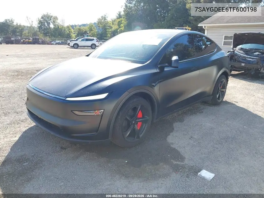 2026 TESLA MODEL Y VIN 7SAYGDEE6TF600198 — фото 2