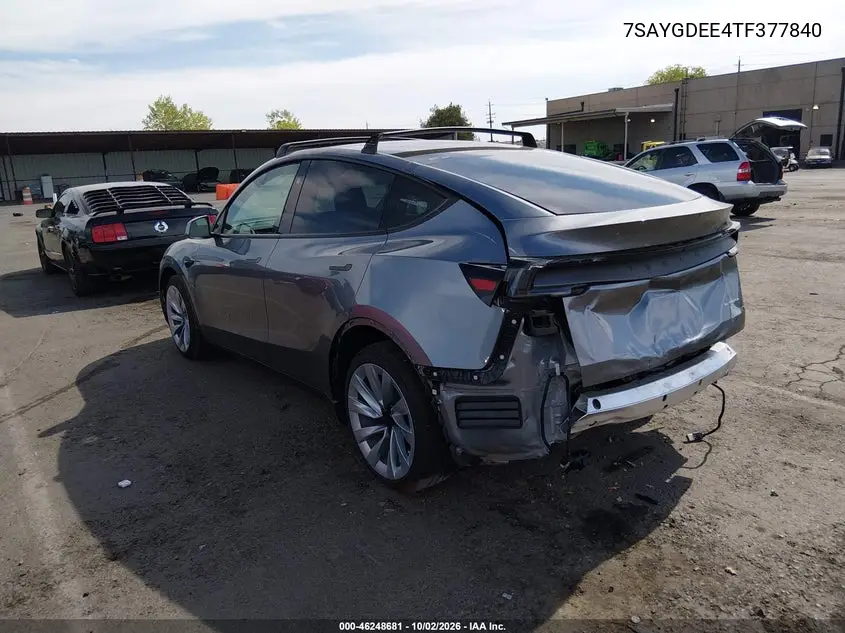 2026 TESLA MODEL Y VIN 7SAYGDEE4TF377840 — фото 3