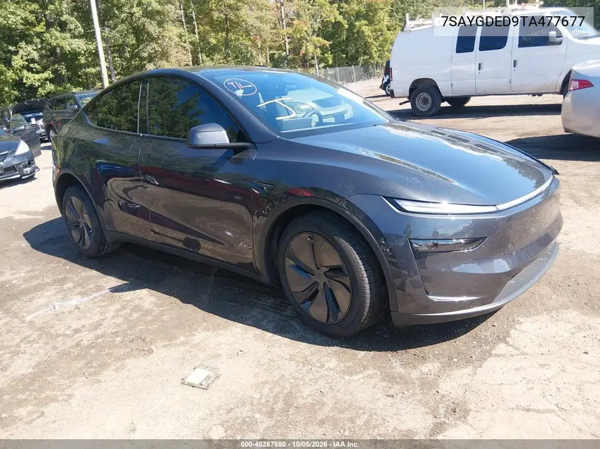 TESLA MODEL Y 2026, VIN 7SAYGDED9TA477677