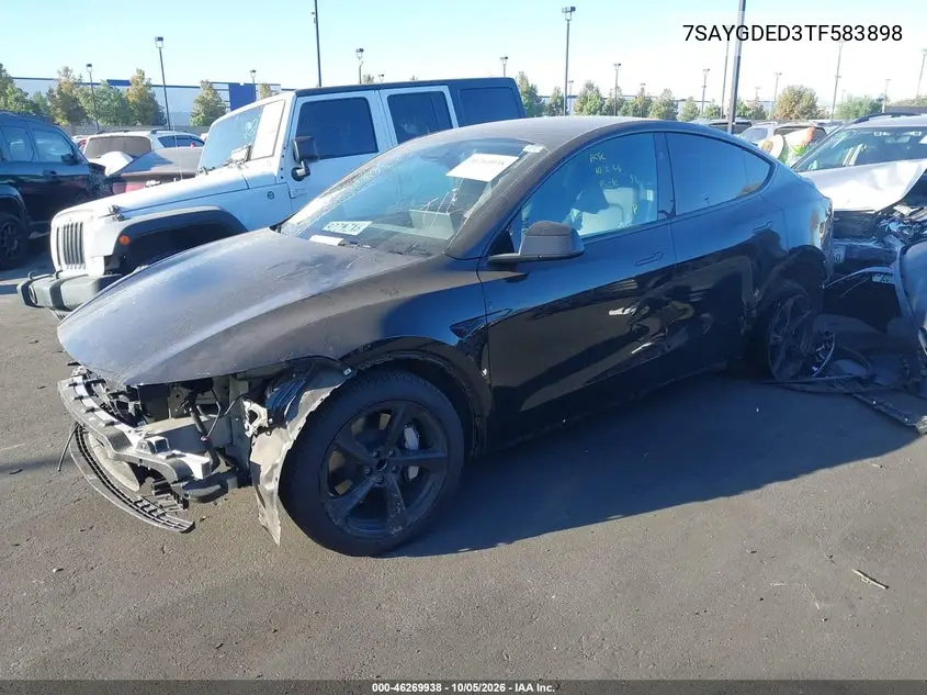 2026 TESLA MODEL Y VIN 7SAYGDED3TF583898 — фото 2