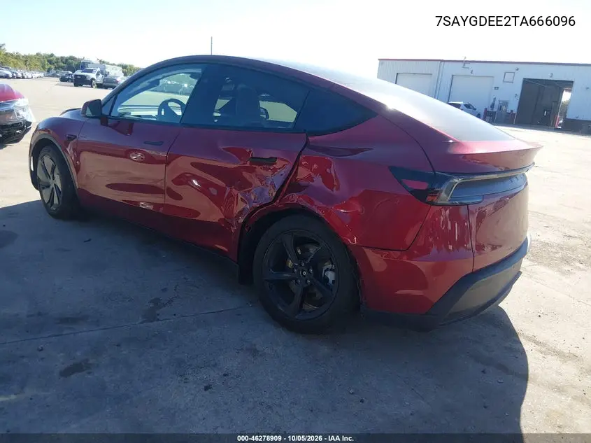 2026 TESLA MODEL Y VIN 7SAYGDEE2TA666096 — фото 3
