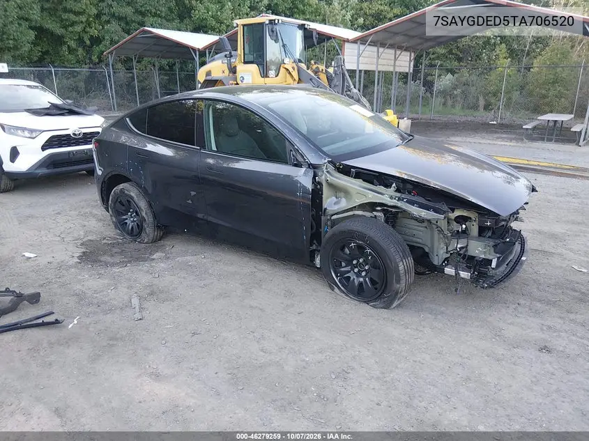 TESLA MODEL Y 2026, VIN 7SAYGDED5TA706520