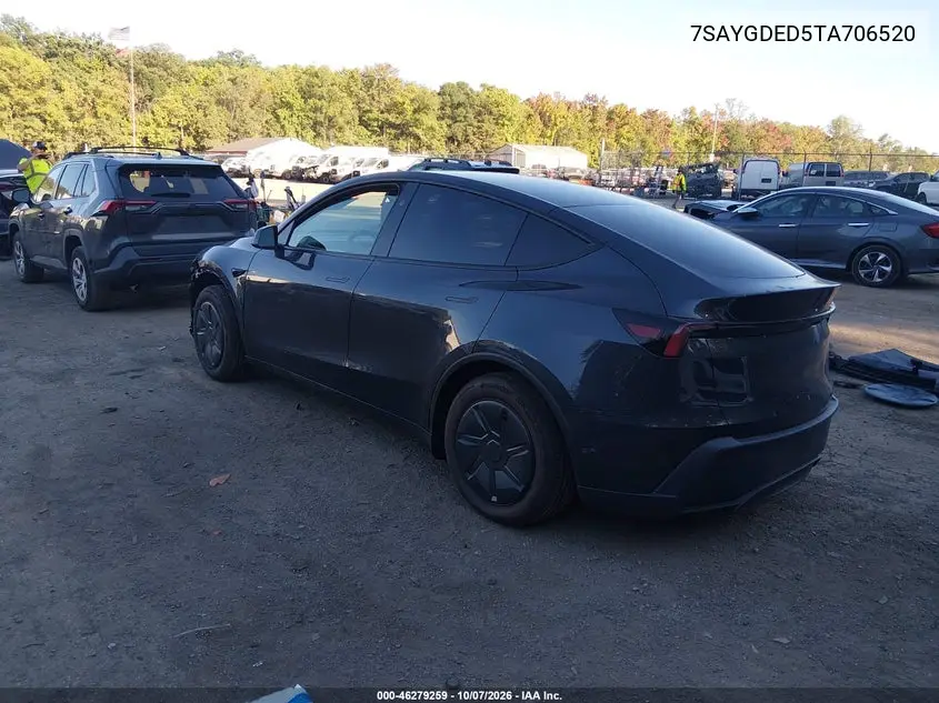 2026 TESLA MODEL Y VIN 7SAYGDED5TA706520 — фото 3