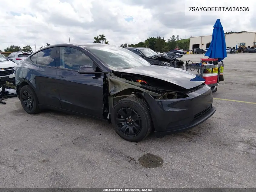 TESLA MODEL Y 2026, VIN 7SAYGDEE8TA636536