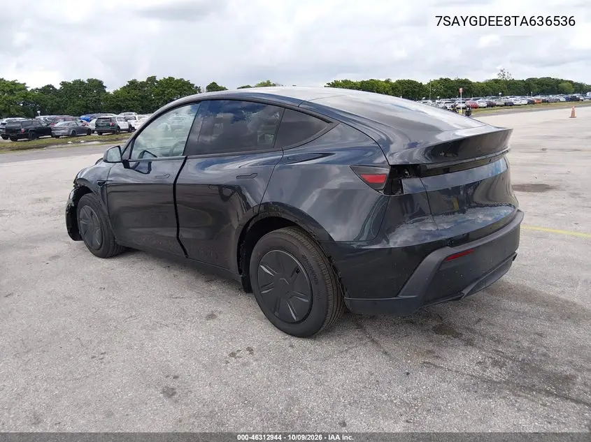 2026 TESLA MODEL Y VIN 7SAYGDEE8TA636536 — фото 3