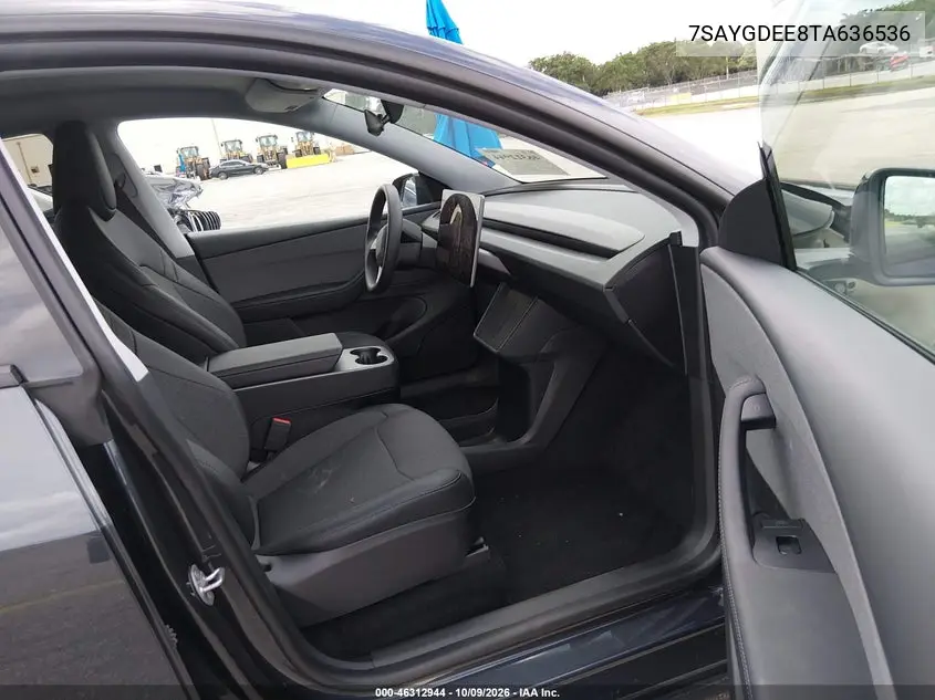 2026 TESLA MODEL Y VIN 7SAYGDEE8TA636536 — фото 5