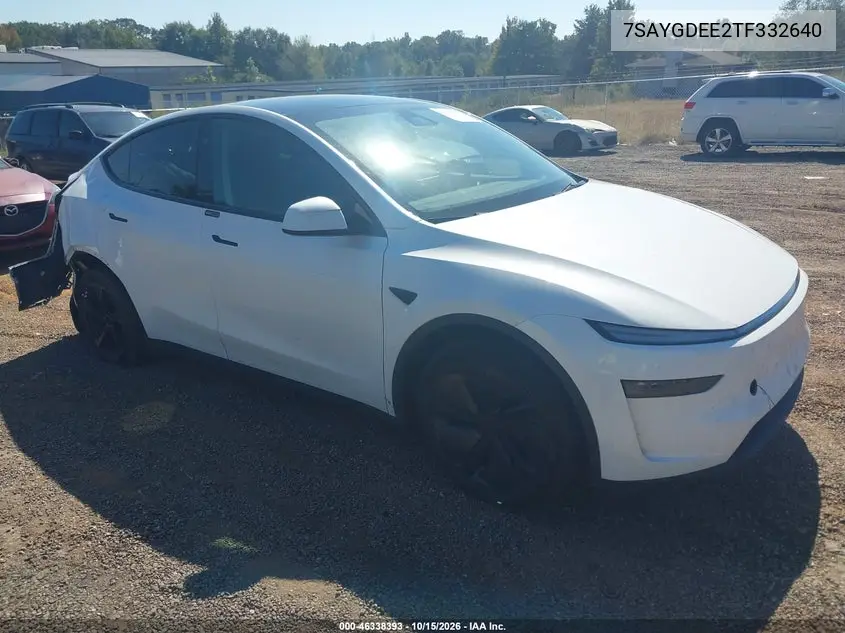 TESLA MODEL Y 2026, VIN 7SAYGDEE2TF332640