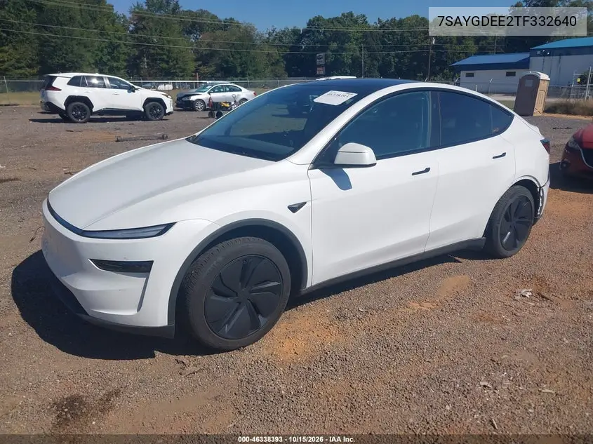 2026 TESLA MODEL Y VIN 7SAYGDEE2TF332640 — фото 2