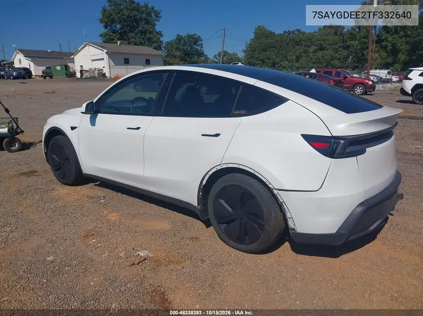 2026 TESLA MODEL Y VIN 7SAYGDEE2TF332640 — фото 3