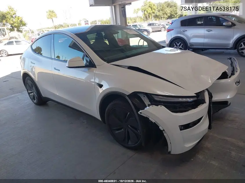 TESLA MODEL Y 2026, VIN 7SAYGDEE1TA638175