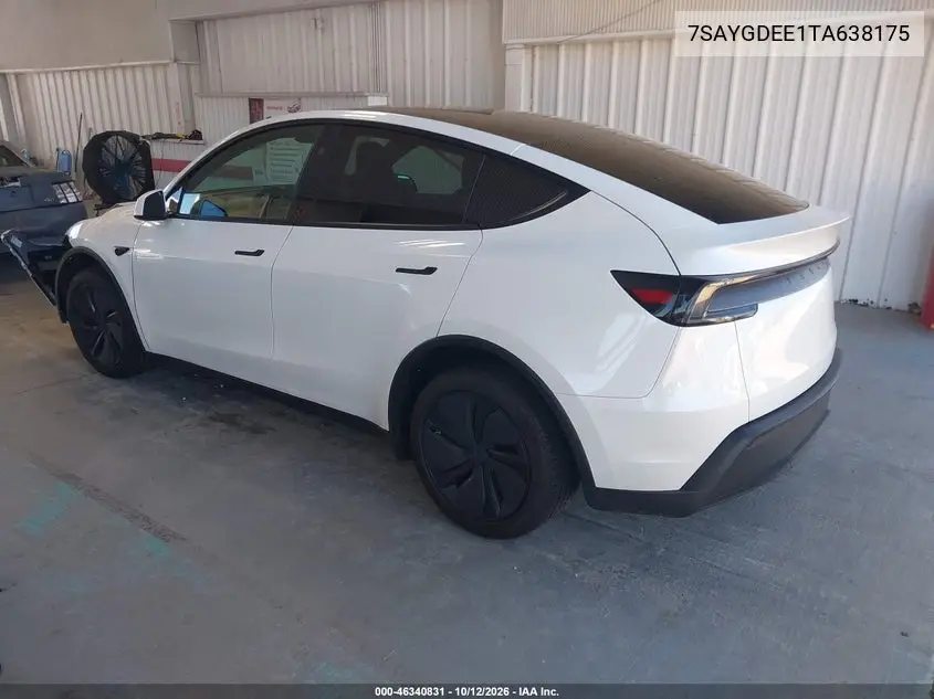 2026 TESLA MODEL Y VIN 7SAYGDEE1TA638175 — фото 3