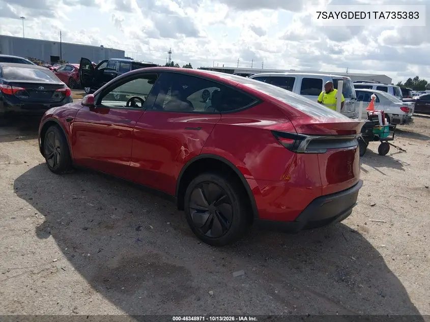 2026 TESLA MODEL Y VIN 7SAYGDED1TA735383 — фото 3