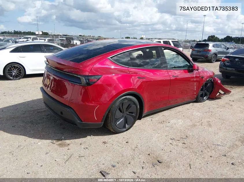 2026 TESLA MODEL Y VIN 7SAYGDED1TA735383 — фото 4