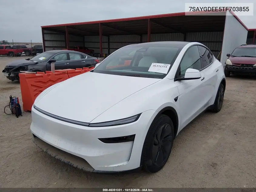 2026 TESLA MODEL Y VIN 7SAYGDEE5TF703855 — фото 2