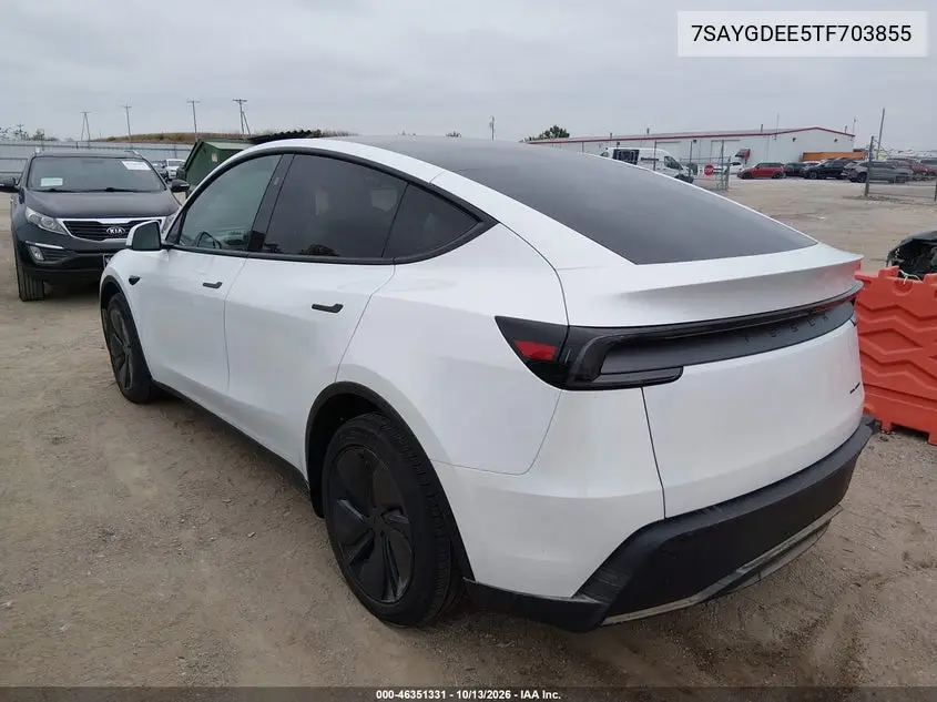 2026 TESLA MODEL Y VIN 7SAYGDEE5TF703855 — фото 3