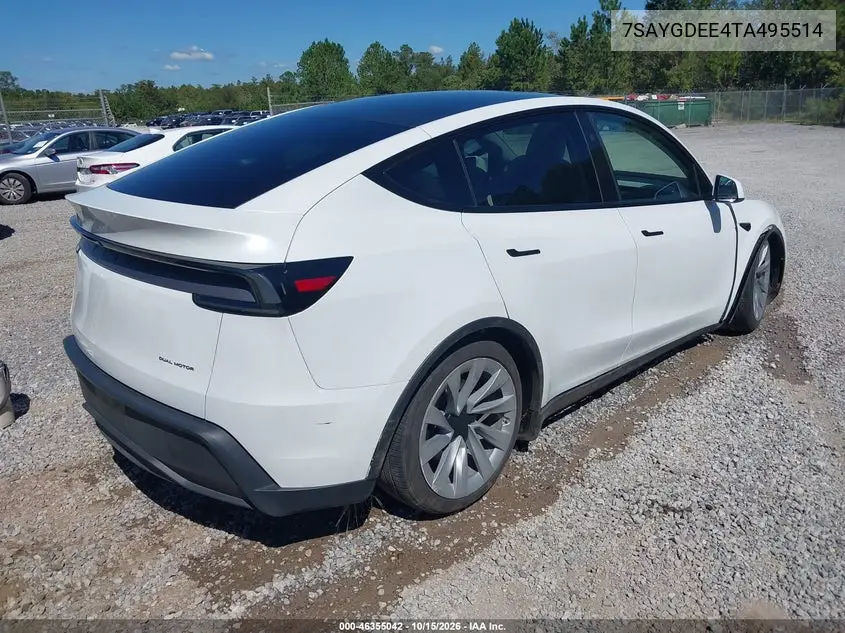 2026 TESLA MODEL Y VIN 7SAYGDEE4TA495514 — фото 4