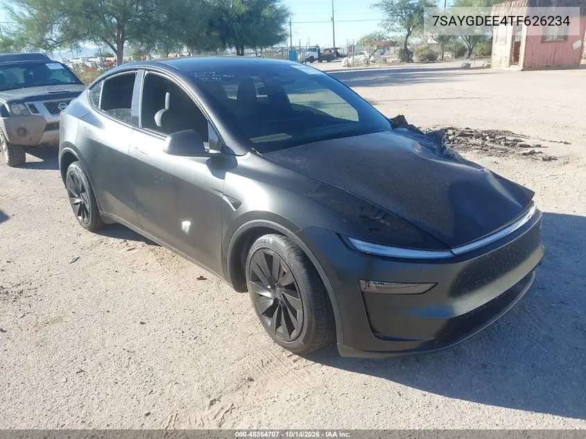 TESLA MODEL Y 2026, VIN 7SAYGDEE4TF626234