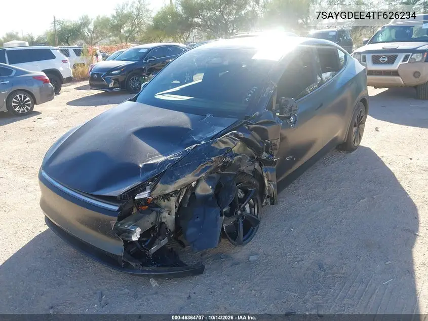 2026 TESLA MODEL Y VIN 7SAYGDEE4TF626234 — фото 2