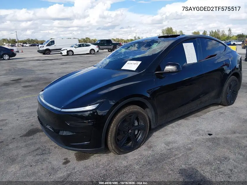 2026 TESLA MODEL Y VIN 7SAYGDED2TF575517 — фото 2