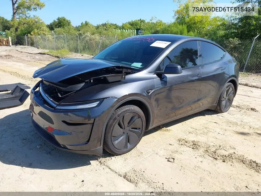 2026 TESLA MODEL Y VIN 7SAYGDED6TF515434 — фото 2