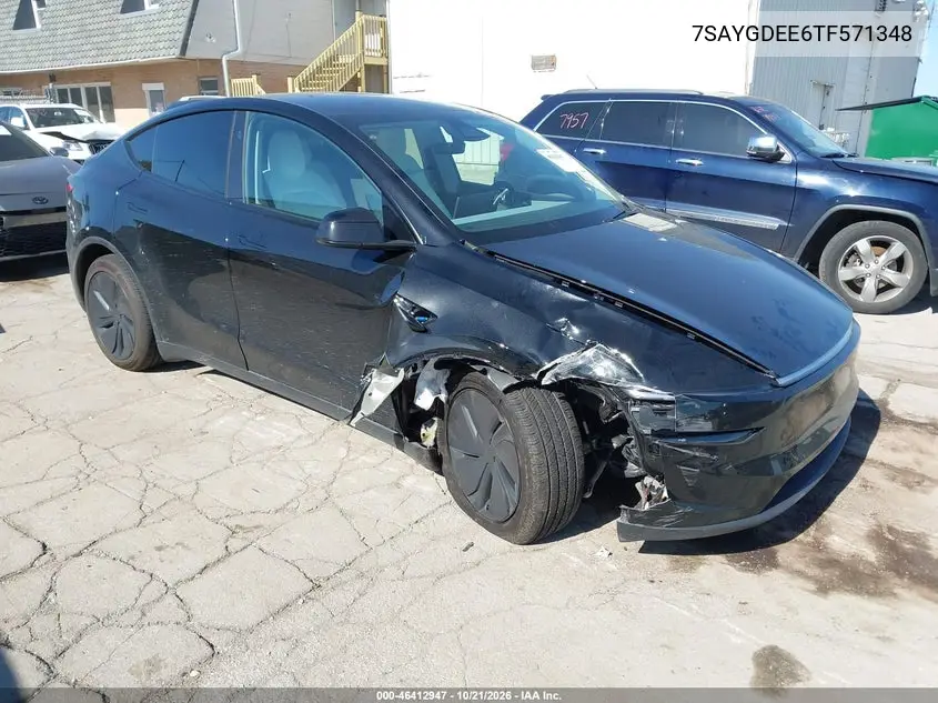 TESLA MODEL Y 2026, VIN 7SAYGDEE6TF571348