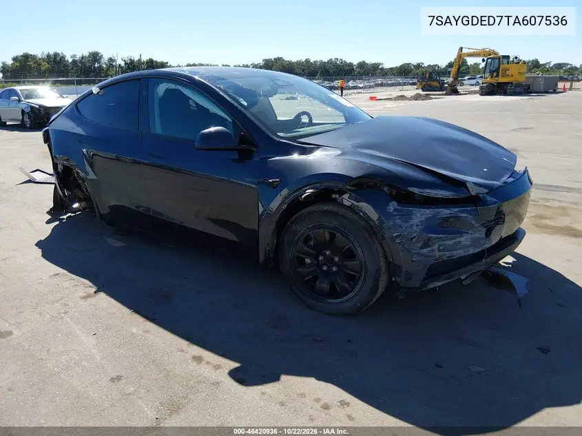 TESLA MODEL Y 2026, VIN 7SAYGDED7TA607536