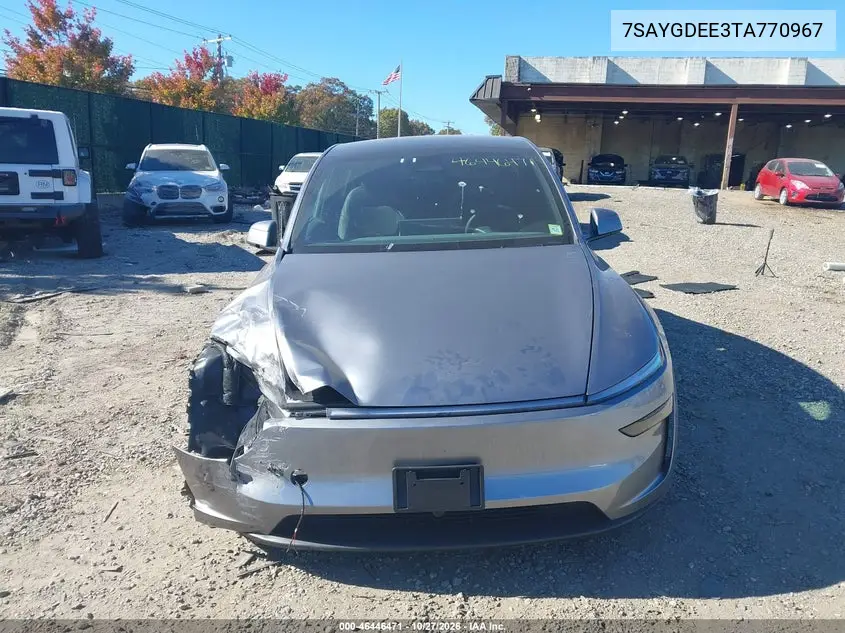 2026 TESLA MODEL Y VIN 7SAYGDEE3TA770967 — фото 11