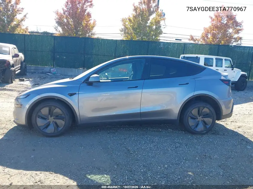 2026 TESLA MODEL Y VIN 7SAYGDEE3TA770967 — фото 13