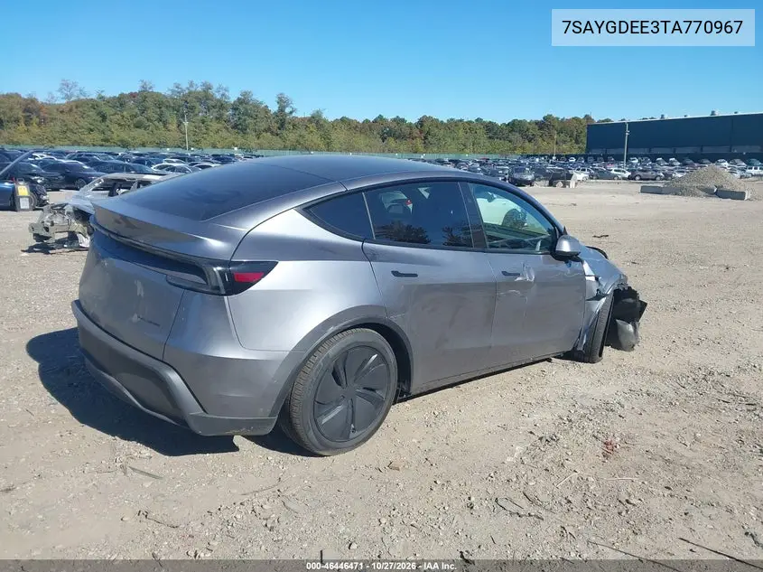 2026 TESLA MODEL Y VIN 7SAYGDEE3TA770967 — фото 4
