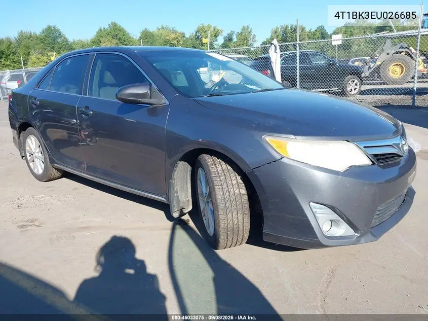TOYOTA CAMRY 2014, VIN 4T1BK1FK3EU026685