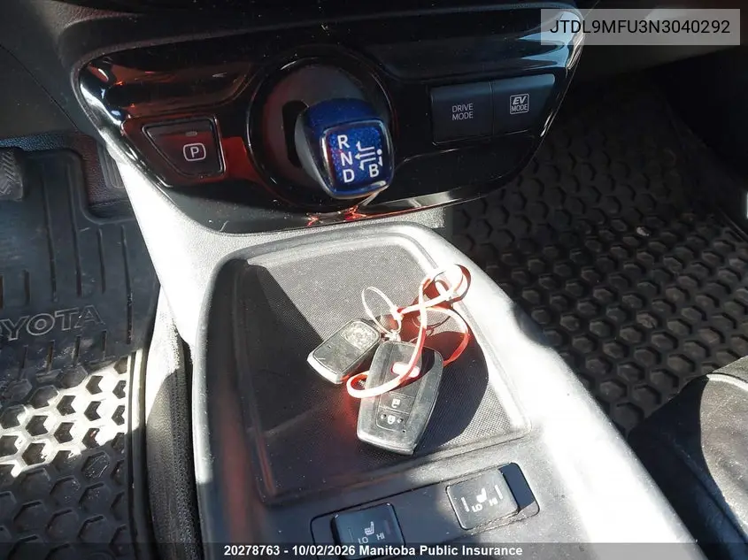 2022 TOYOTA PRIUS VIN JTDL9MFU3N3040292 — фото 11