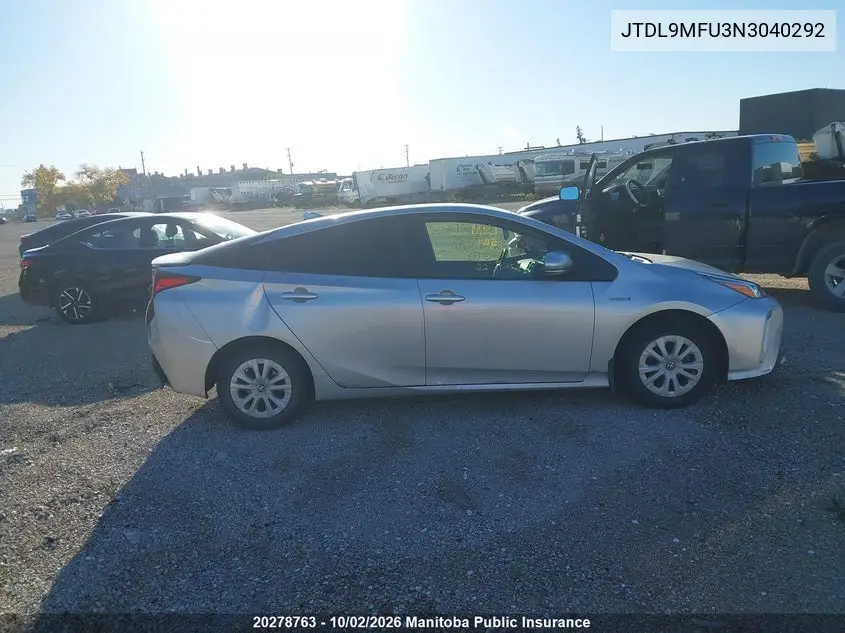 2022 TOYOTA PRIUS VIN JTDL9MFU3N3040292 — фото 13