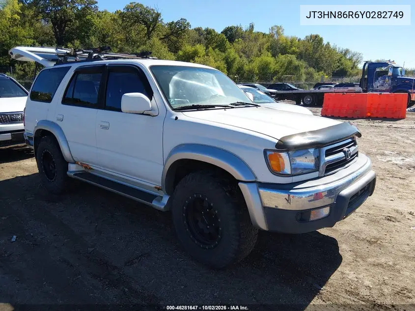 TOYOTA 4RUNNER 2000, VIN JT3HN86R6Y0282749