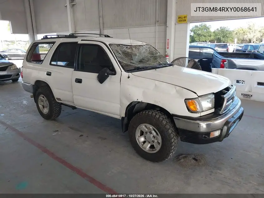 TOYOTA 4RUNNER 2000, VIN JT3GM84RXY0068641
