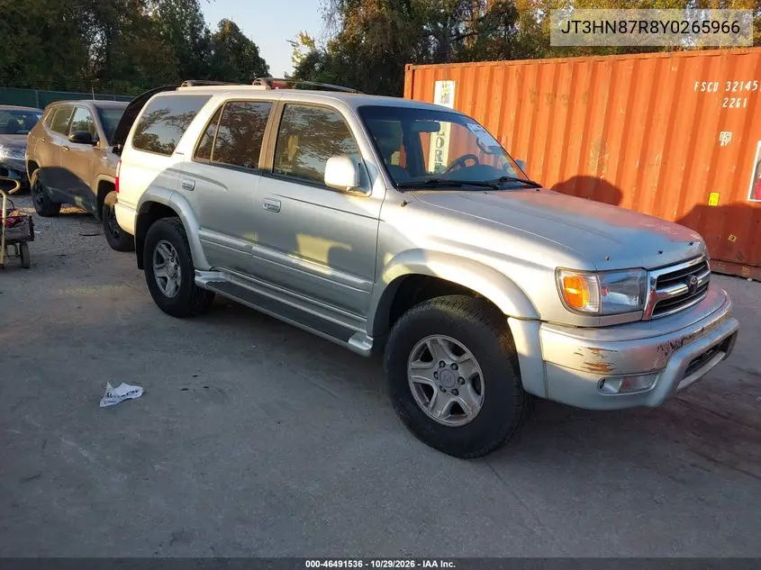 TOYOTA 4RUNNER 2000, VIN JT3HN87R8Y0265966