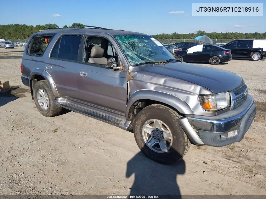 TOYOTA 4RUNNER 2001, VIN JT3GN86R710218916