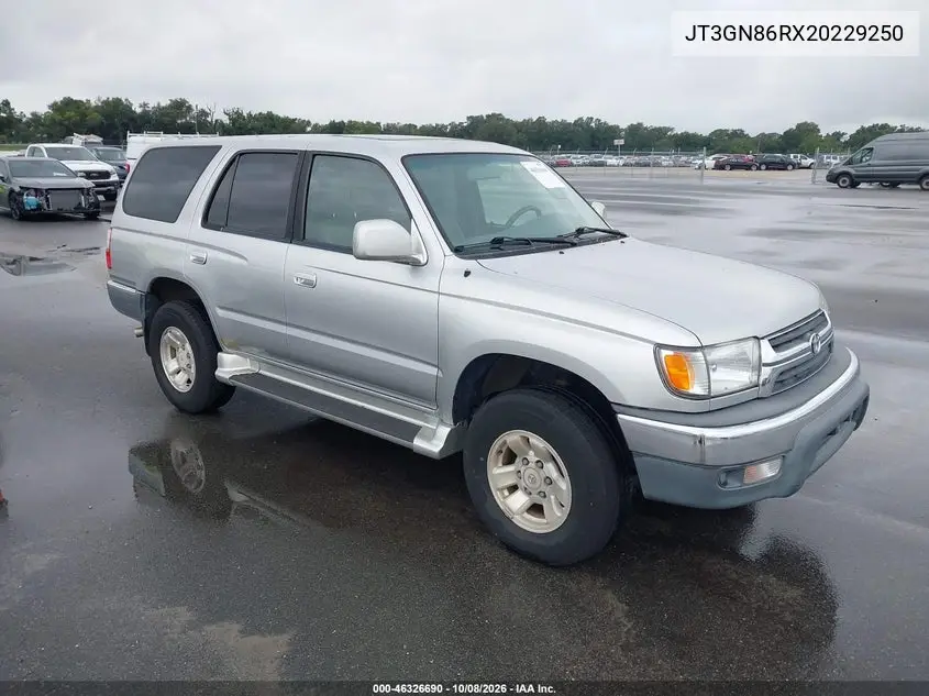 TOYOTA 4RUNNER 2002, VIN JT3GN86RX20229250