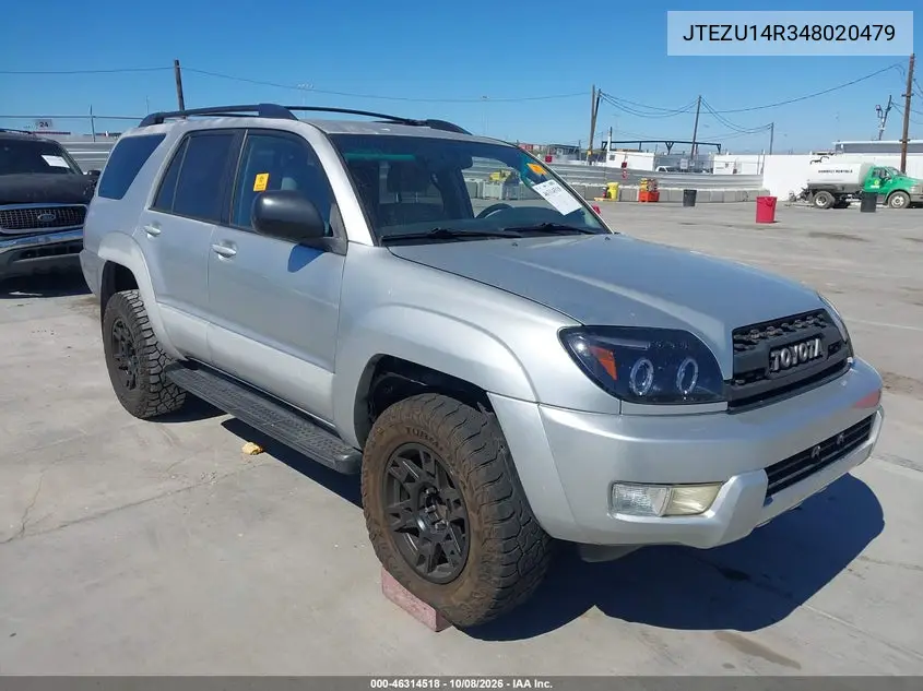 TOYOTA 4RUNNER 2004, VIN JTEZU14R348020479