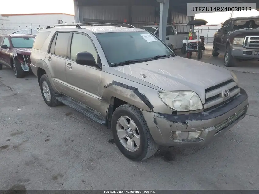 TOYOTA 4RUNNER 2004, VIN JTEZU14RX40030313