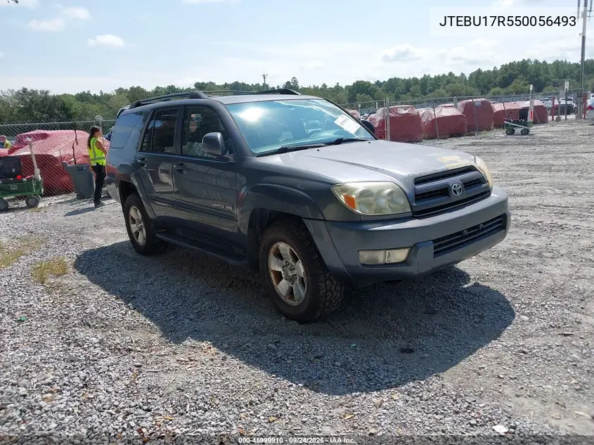 TOYOTA 4RUNNER 2005, VIN JTEBU17R550056493