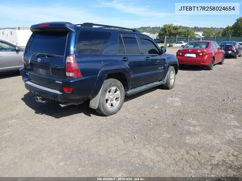2005 TOYOTA 4RUNNER VIN JTEBT17R258024654 — фото 4