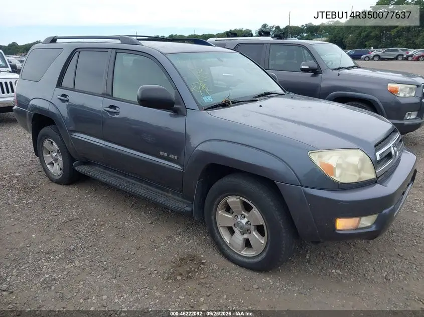 TOYOTA 4RUNNER 2005, VIN JTEBU14R350077637